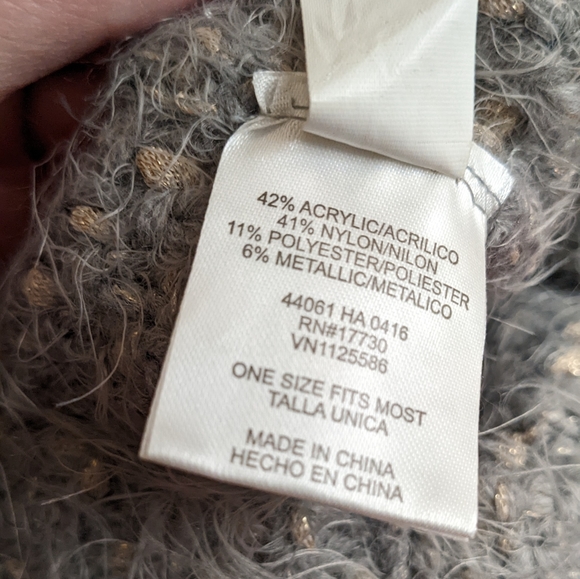 Child's size jeweled gray kitty cat beanie - Picture 5 of 5